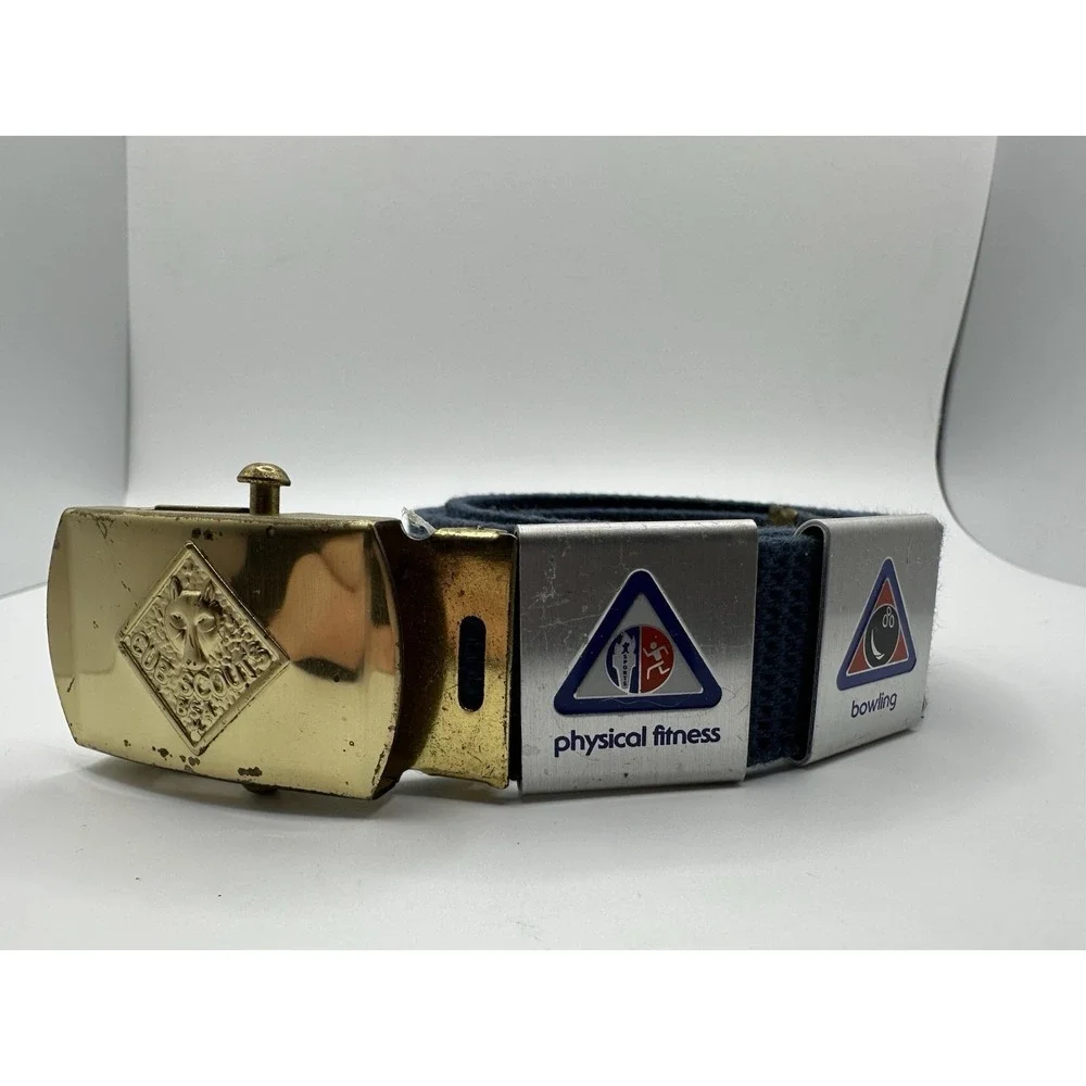 Cub Scouts Belt With Activity‎ Badges - Physical , Fitness Bowling